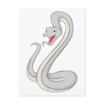 Happy Black Mamba Snake postcards
