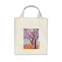 Happy Blossoms Organic Grocery Tote Tote Bags