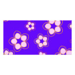 Happy Blue Lotus Flowers Photo Card Template