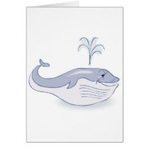 happy blue whale card