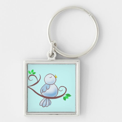 Happy Bluebird Key Chains