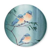 HAPPY BLUEBIRDS by SHARON SHARPE Fridge Magnet