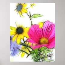 Happy Bouquet of Flowers Poster