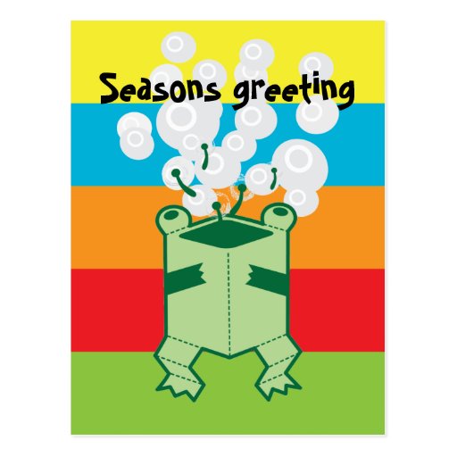 Happy box frog post cards