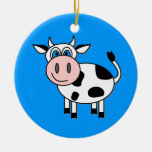 Happy Boy Cow Ornament