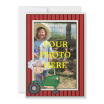 Happy Boy & Tractor - Kids' Party or Baby Shower