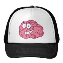 Happy Brain Cartoon Character Hat