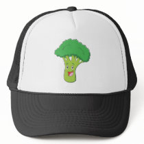 Happy Broccoli Vegetable Smiling Mesh Hats