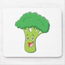 Happy Broccoli Vegetable Smiling Mousepad