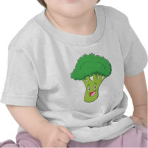 Happy Broccoli Vegetable Smiling T-shirt