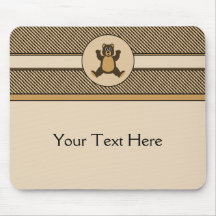 Happy Brown Bear Colour Swatches Mousepad