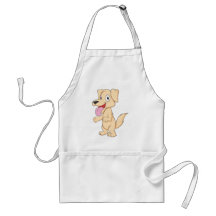 Happy Brown Puppy Dog Apron