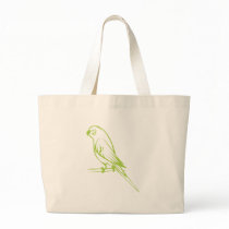 Happy Budgerigar Bird Canvas Bags