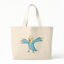 Happy Budgerigar Parrot Bird Cartoon Tote Bag