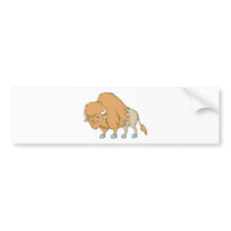 Happy Buffalo Cartoon Bumper Stickers