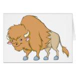 Happy Buffalo Cartoon Card