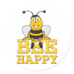 Happy Bumble Bee Stickers