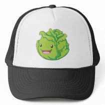 Happy Cabbage Vegetable Smiling Trucker Hats