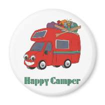 Happy Camper Fridge Magnets