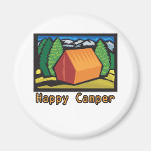 Happy Camper Refrigerator Magnet