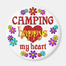 Happy Camping Fridge Magnets