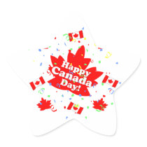 Happy Canada Day Party Stickers