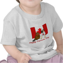 Happy Canada Day Pug and Beaver Pal Tees, Gifts