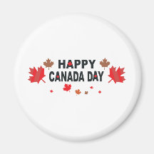Happy Canada Day Refrigerator Magnets