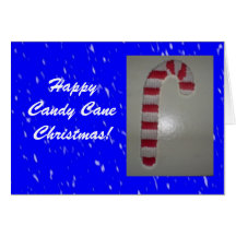 Happy Candy Cane Christmas Greeting Card