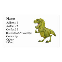 Happy Cartoon Dinosaur Giving the Thumbs Up! Business Card