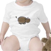 Happy Cartoon Hippo Bodysuit