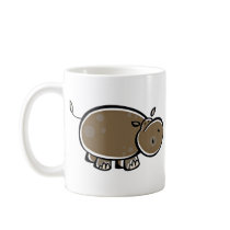 Happy Cartoon Hippo Coffee Mug
