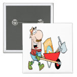 happy cartoon man gardening gardener pins