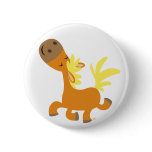 Happy Cartoon Pony button badge