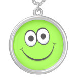 Happy cartoon smiley face necklace
