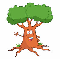 happy cartoon tree cut out