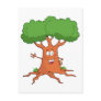 happy cartoon tree post card