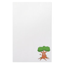 happy cartoon tree stationery paper