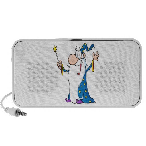 happy cartoon wizard character iPod speakers