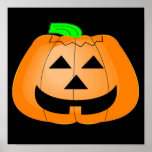 Happy Carved Pumpkin Print