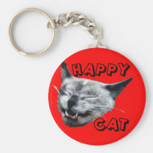 Happy Cat Keychain