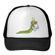 Happy  Caterpillar Mascot Cartoon Character Trucker Hats