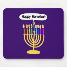 Happy Channukah Menora / Chanukia Mouse Pad