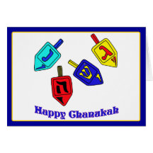 Happy Chanukah Dreidels Card