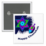 Happy Chanukah Square Button