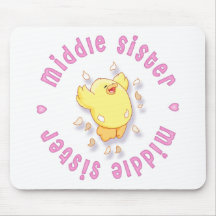 Happy Chick Middle Sister Mouse Pad