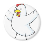 Happy Chicken Hen Cartoon Magnets