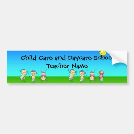 Happy Children Play in Sun, Kids Outdoors Bumper Stickers