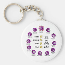 Happy Chinese New Year 2013 Year Of The Snake Key Chain