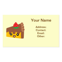 Happy Chocolate Cake Business Card Templates